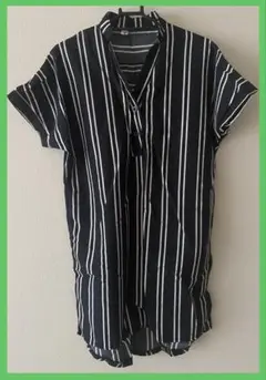 【新品・Lサイズ・早い者勝ち・即購入OK・匿名配送】ストライプロングシャツ