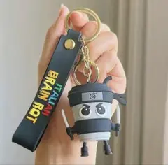 カプチーノアサシーノ 立体キーホルダー ストラップ 海外ミーム 忍者 シリコン