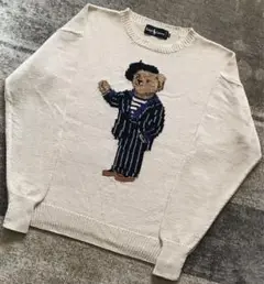 オシャレすぎるポロベア 90's ラルフローレン 熊 クマ ニット セーター M