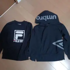 男の子140　FILA 191 & umbro トレーナーセット