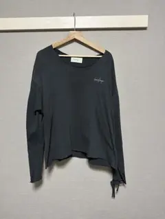 Second layer ブラック Trasher 長袖Tシャツ