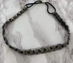 チュールビーズ刺繍カチューム ヘアバンド ヘッドアクセ