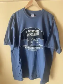USA製ヴィンテージtシャツ90sアメリカ古着ブルー2XLツリープリントtシャツ