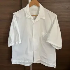 MUJI labo 洗いざらしサッカー織り 半袖シャツ XXS-XS 開襟シャツ