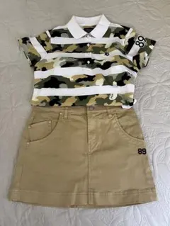 Pearl Gates カモフラージュ シャツ ＆スカート セットアップ