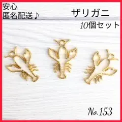 【匿名配送】空枠〜ザリガニ〜10個セットNo.153　レジン枠　チャーム　エビ