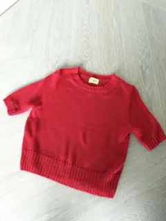 UNITED ARROWS 赤 半袖ニット　美品