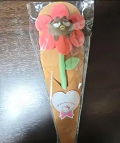 サンリオ バッドばつ丸　レッド　フラワーマスコット　プレゼント　ぬいぐるみ