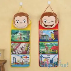 おさるのジョージ ウォールポケット レア 新品 未開封 おしゃれ ぬいぐるみ付き