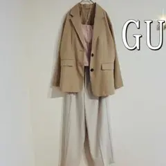 GUオーバーサイズサマーテーラードジャケット（S）ベージュ