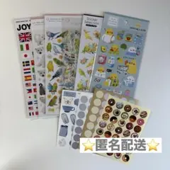 シール ステッカー 国旗 インコ シロクマ ペンギン 丸ステッカー