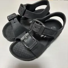 16.0cm サンダル 黒 面ファスナー キッズ ベビー