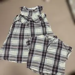 ブランシェス　兄弟　ノースリーブワンピース110 男の子半袖Tシャツ90 お揃い