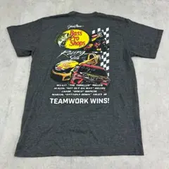バスプロショップス　レーシング　トップス　半袖　Tシャツ　古着　ダークグレー　L