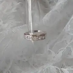 美品 シルバーリング/ジルコニア6石