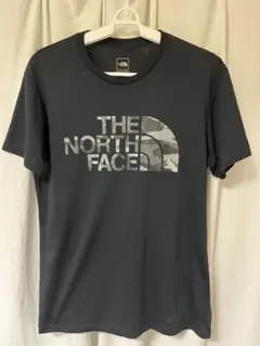 [美品]ザノースフェイス TNF カモフラージュ ロゴ ティー ブラック L 黒