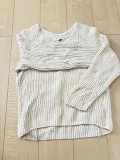LOWRYS FARM ベージュ長袖ニット