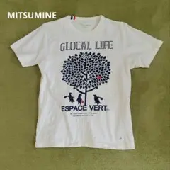 Mitsumine ペンギンプリントTシャツ　ベージュ　M