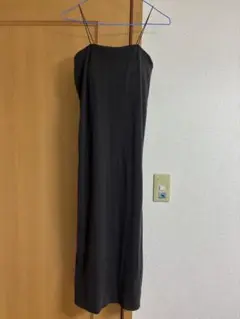 グレイル　キャミワンピース ダークグレー ロング丈