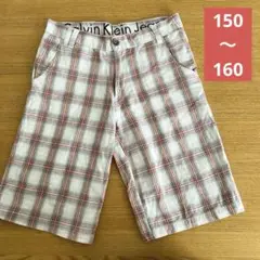 Calvin Klein Jeans チェック柄ショートパンツ 150