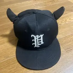 耳付き黒キャップ