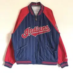 MLB ミラージュ　リバーシブルブルゾン　インディアンス　90s　XLサイズ