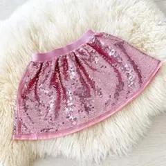 H&M ピンク スパンコールスカート 3T