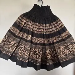 (ハンドメイド品)トライバル模様のパウスカート丈65cm(同柄の袋付き)
