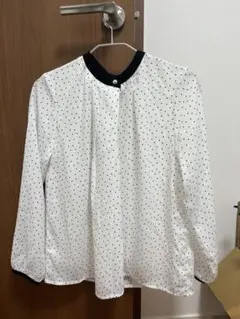 GLACIER ドット柄 長袖シャツ Sサイズ　水玉　ブラウス