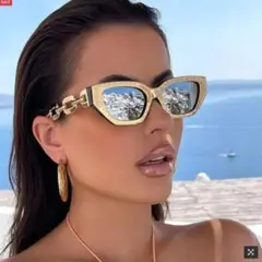 ユニセックス ゴールド アウトドア 紫外線カット サングラス 金 UVカット