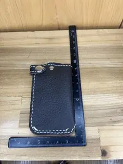 ハンドメイド　本革ブラウンレザー キーケース 一点物