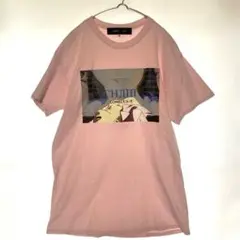 LONELY論理 PERFECT BLUE Tシャツ ピンク Mサイズ ロゴ刺繍