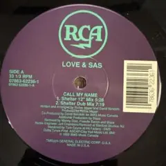 LOVE & SAS CALL MY NAME 12インチ