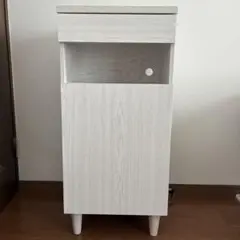 電話台 キャビネット 収納棚 ホワイト