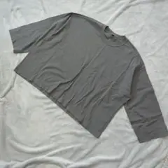 ★ a1251 UNIQLO【3XL】オーバーサイズTシャツ 七分丈 丈短め