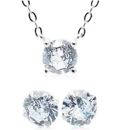 ♥️現品限り♥️CZネックレス チェーンネックレス ピアス セット ダイヤ アクセ