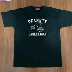 PEANUTS バスケットボール Tシャツ Sサイズ ダークグリーン