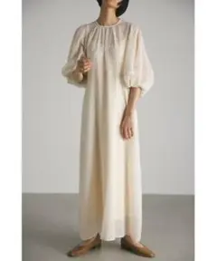 STYLEMIXER シアーサッカーボリュームスリーブワンピース Sサイズ