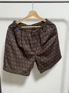 BEAMS ブラウン 幾何学模様 ショートパンツ