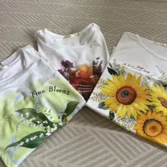 ホワイトTシャツ3点セット　レディース