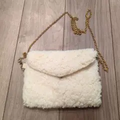 MyLittleBox　ホワイトファーショルダーバッグ