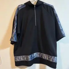 HARE 半袖シャツ ジッパー付き 黒