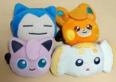 ポケモン　 フェイスぬいぐるみクリップ　プリン・カビゴン・パモ・パピモッチ
