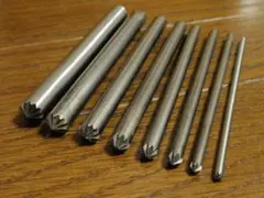 革 菊割り棒 打ち具 ハトメジャンパー ホック 足潰し 3mm-10mm