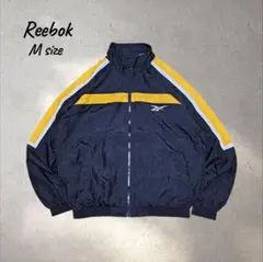 90s Reebokリーボック ナイロンジャケット ライトブルゾン短丈 刺繍ロゴ