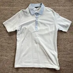 UNIQLO水色 XL ボタン付きポロシャツ
