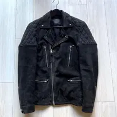 美品 allsaints オールセインツ ダブルライダースジャケット スウェード
