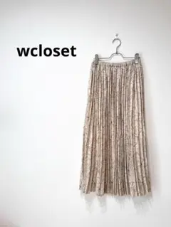 【美品】wcloset ダブルクローゼット　花柄プリーツスカート