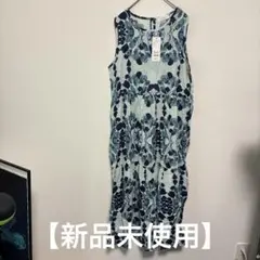 【新品未使用】Fal'beuフラワープリント ノースリーブワンピースLサイズ