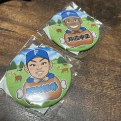 ファイターズ 北海道肉祭り 2025 万波、野村缶バッチ